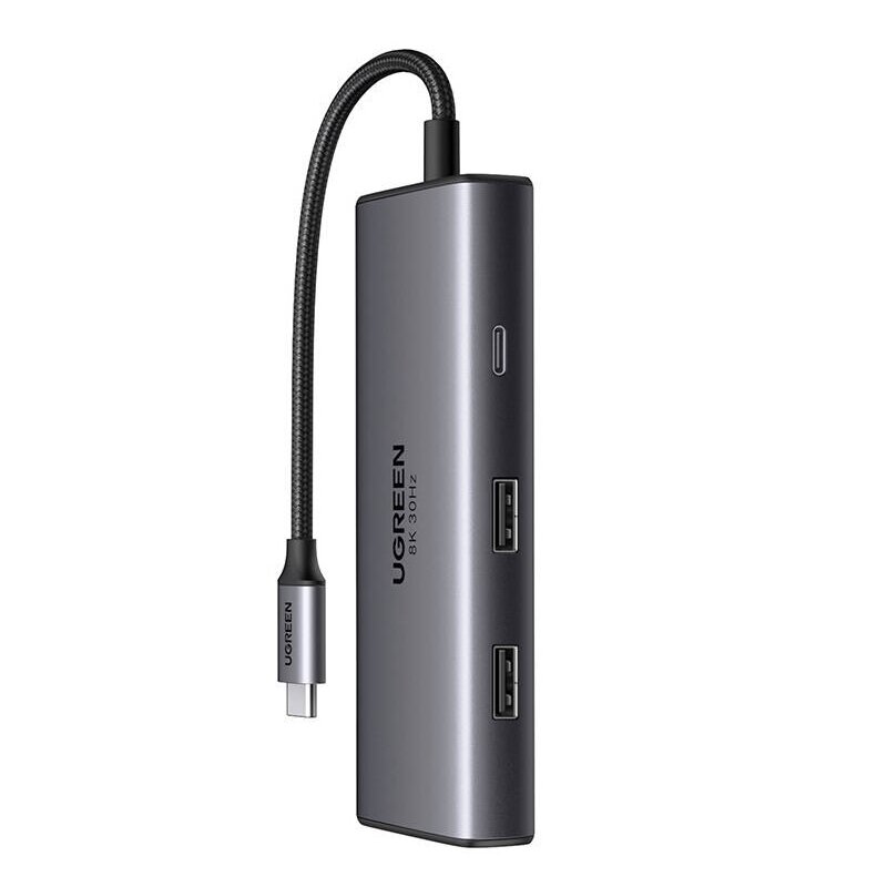 UGREEN CM498 6w1 2x USB-A 3.0 USB-C 3.0 2xHDMI PD Szary