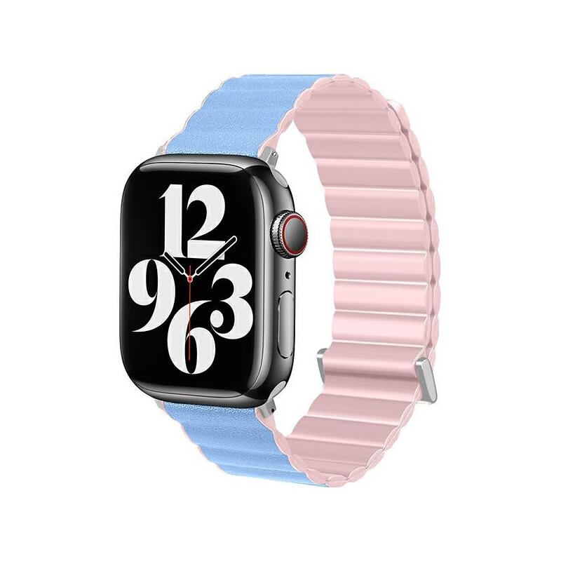 Pasek BELINE Magnetic Pro do Apple Watch do koperty 42/44/45/49mm Różowo-błękitny