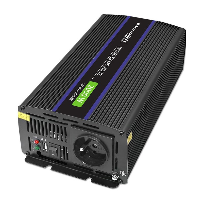 Qoltec Monolith 12/230V 1000/2000W Czarny