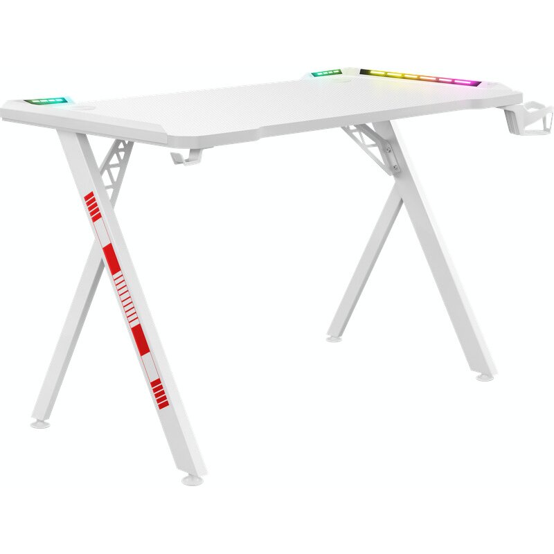 Biurko gamingowe DEFENDER Infinity RGB Biały