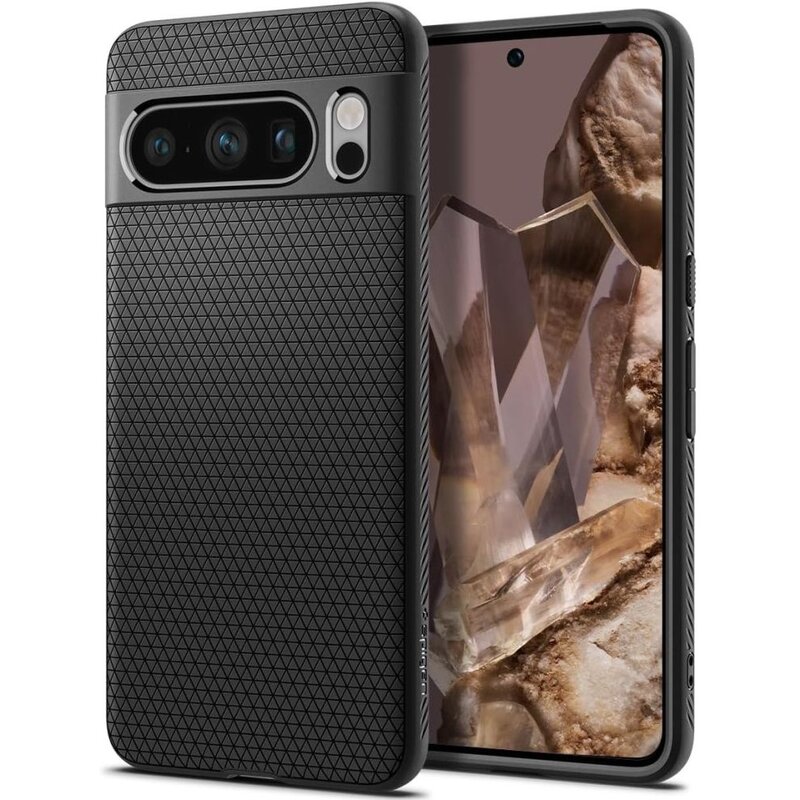 Etui SPIGEN Liquid Air do Google Pixel 8 Pro Czarny-matowy