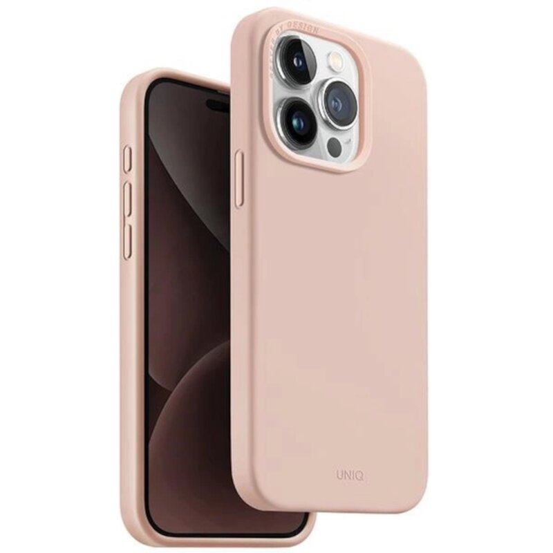 Etui UNIQ Lino Hue Magclick Charging do Apple iPhone 15 Pro Max Różowy