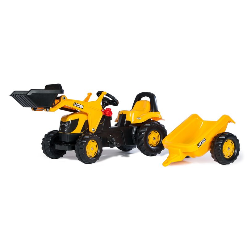 Jeździk ROLLY TOYS Kid JCB 023837 z łyżką i przyczepą
