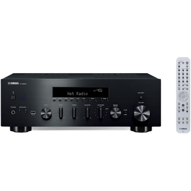 Amplituner Stereo YAMAHA Musicast R-N600A Czarny, Technika Top-ART, Tryb Pure Direct, Wi-Fi, AirPlay2, Multiroom, Tidal