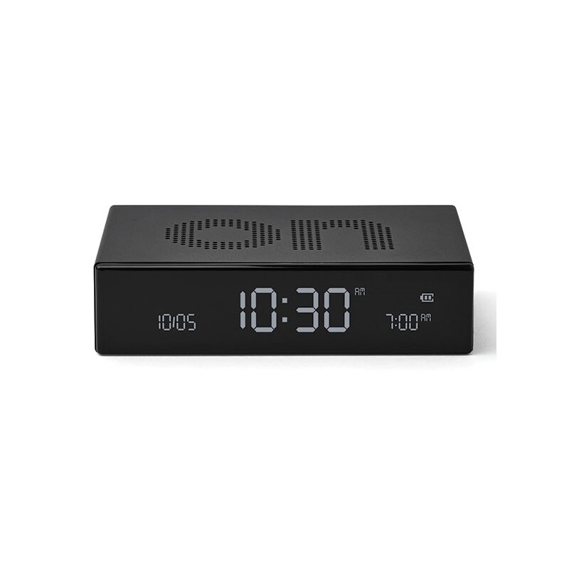 Budzik LEXON Flip Premium LR152N Czarny