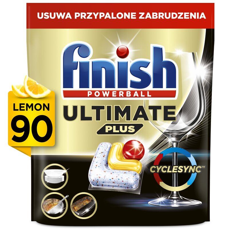 Kapsułki do zmywarki FINISH Powerball Ultimate Plus All in 1 Lemon - 90 szt.