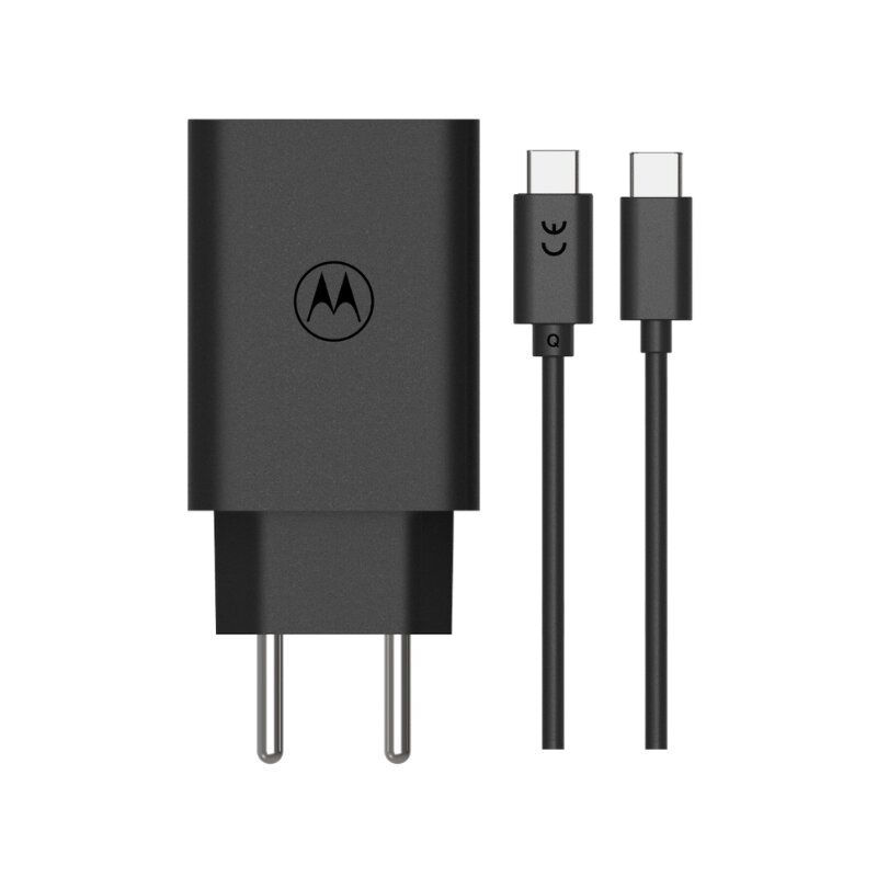 Ładowarka sieciowa MOTOROLA TurboPower Duo 50W Czarny ładowarka do telefonu USB, USB-C + kabel