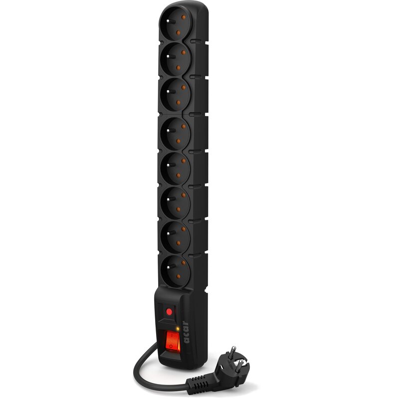 Listwa przeciwprzepięciowa ACAR S816A W2242 (1.5 m) Czarny