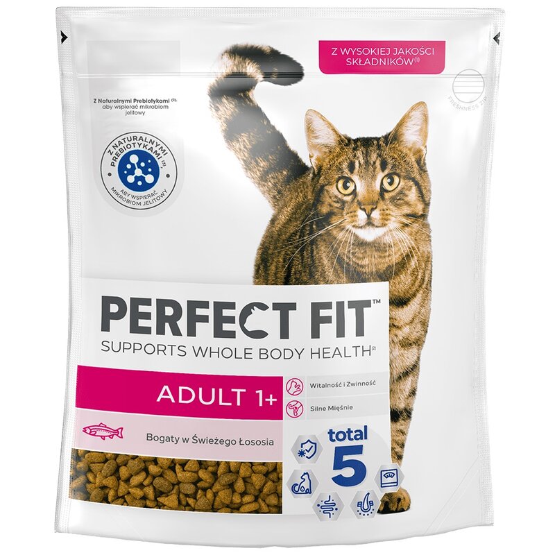 Karma dla kota PERFECT FIT Adult 1+ Łosoś 750 g