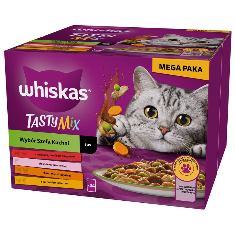 Karma dla kota WHISKAS Wybór Szefa Kuchni Mix Smaków 24 x 85 g