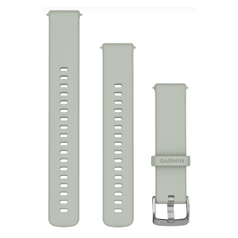 Pasek GARMIN 010-13256-01 do Garmin Venu 3S/2S/Forerunner 255S/265S/Vivomove 3S do koperty 40/41 mm (szerokość paska 18 mm) Szaro-zielony