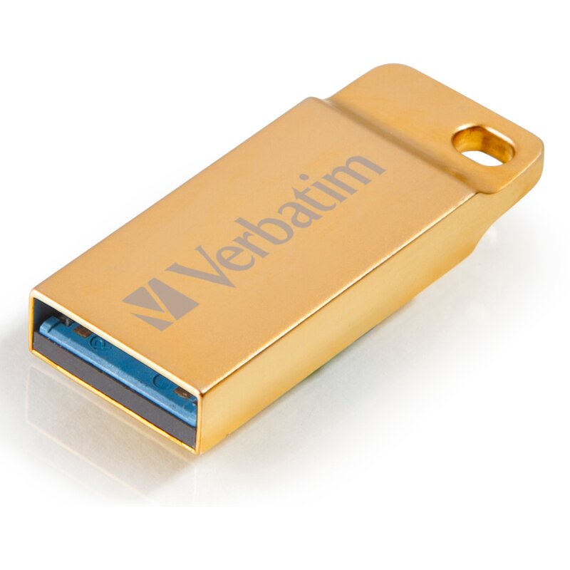 Pendrive VERBATIM Metal Executive 32GB, USB 3.2 Gen. 1 (USB 3.0), Odczyt 80 Mb/s, Zapis 25 Mb/s Złoty