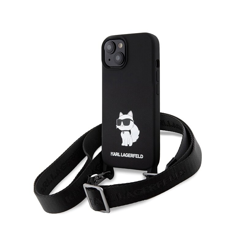 Etui KARL LAGERFELD Crossbody Silicone do Apple iPhone 15 Czarny