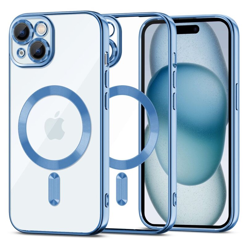 Etui TECH-PROTECT MagShine Magsafe do Apple iPhone 15 Błękitny