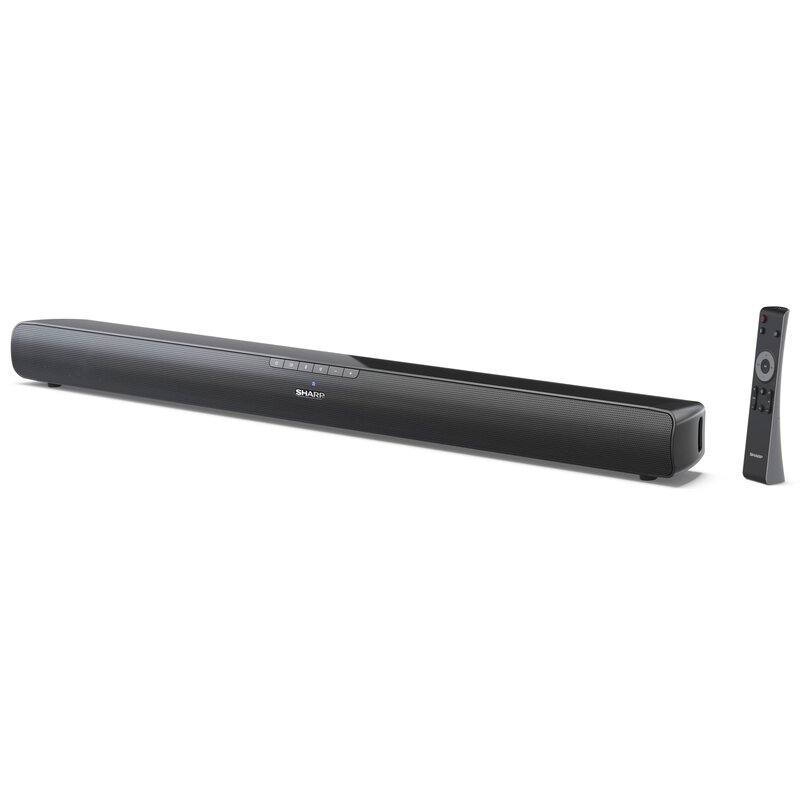 Soundbar SHARP HT-SB100 Czarny 2.0-kanałowy, HDMI CEC, Wejście optyczne, Bluetooth, Wbudowany Equalizer, Montaż na ścianie