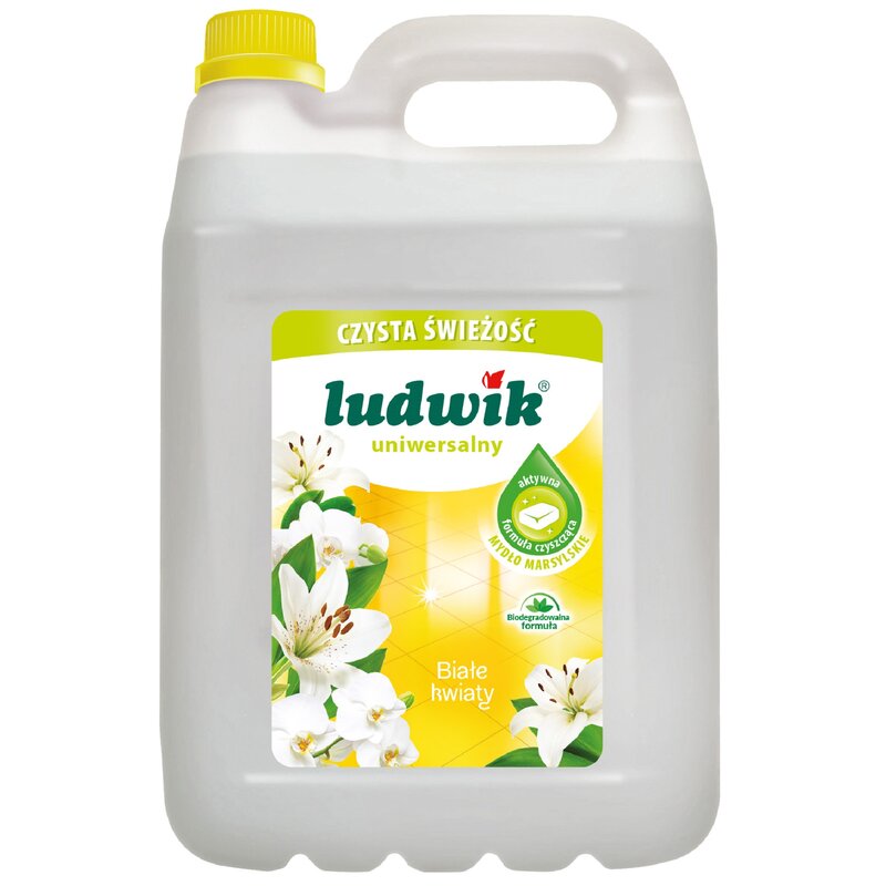 Płyn do mycia LUDWIK Uniwersalny Białe kwiaty z mydłem marsylskim 5000 ml