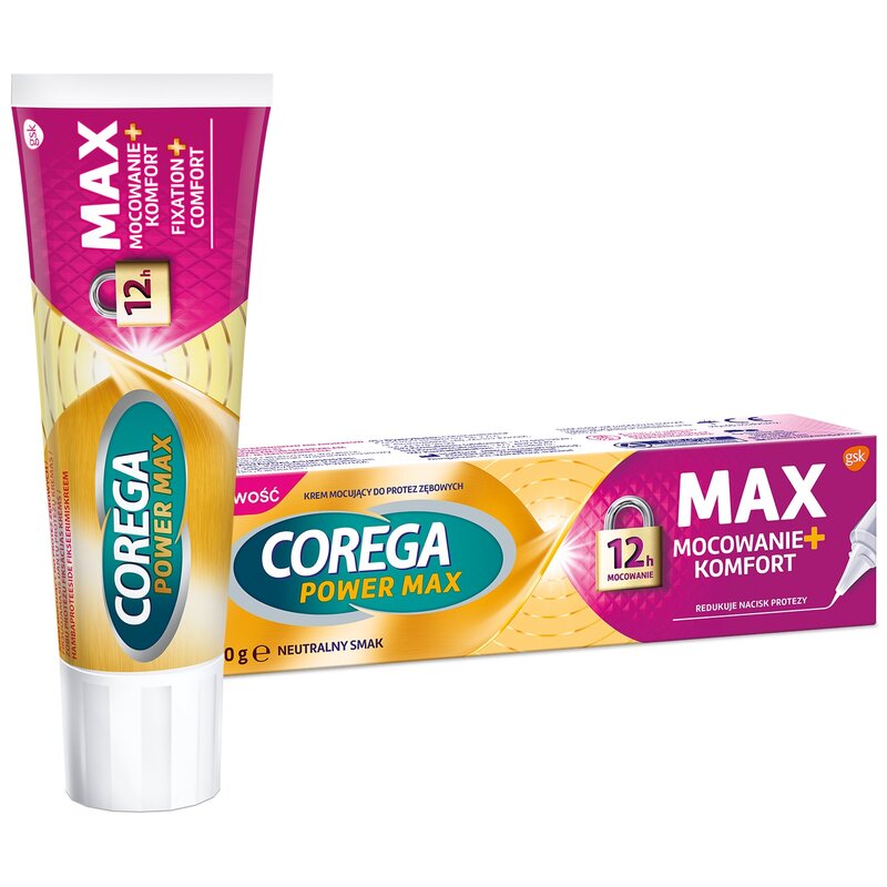 Krem do protez COREGA Power Max Mocowanie + Komfort 40 g