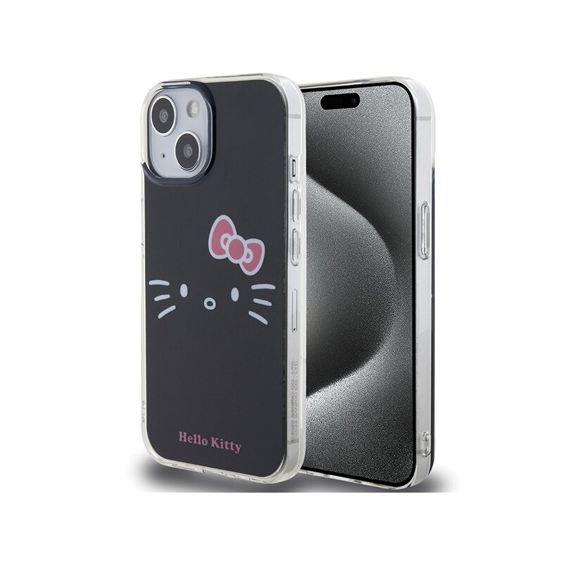 Etui HELLO KITTY IML Kitty Face do Apple iPhone 15 Czarny