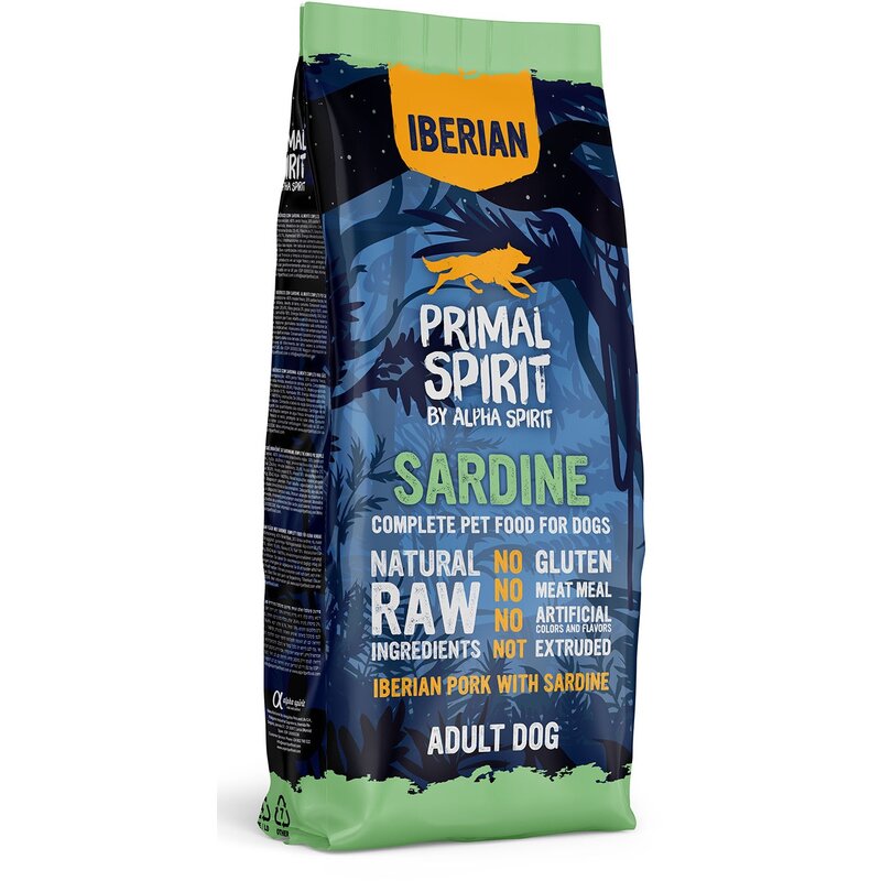 Karma dla psa półwilgotna PRIMAL SPIRIT Iberian Sardine Wieprzowina i sardynki 12 kg