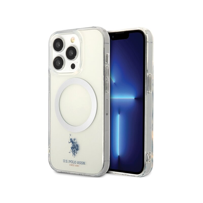 Etui US POLO ASSN MagSafe Collection do Apple iPhone 15 Pro Max Przezroczysty
