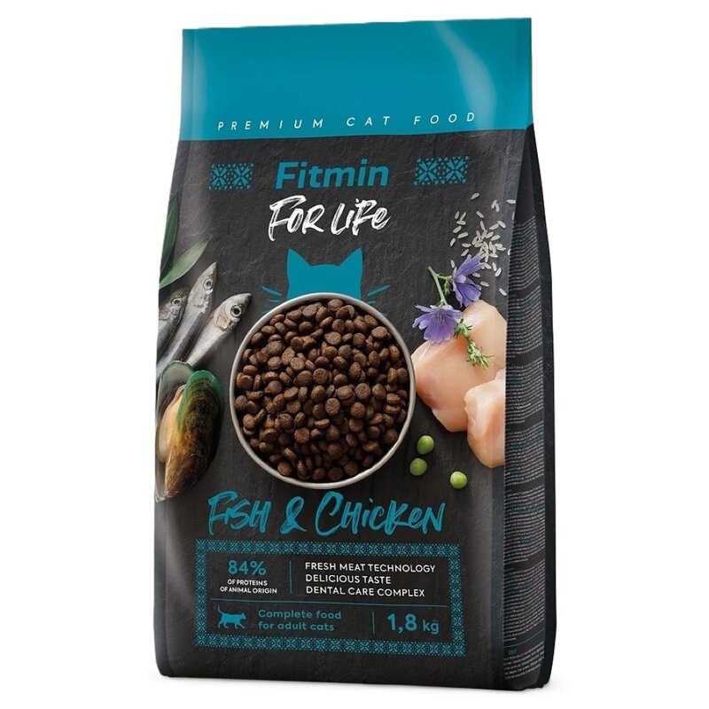Karma dla kota FITMIN For Life Ryba i kurczak 1.8 kg