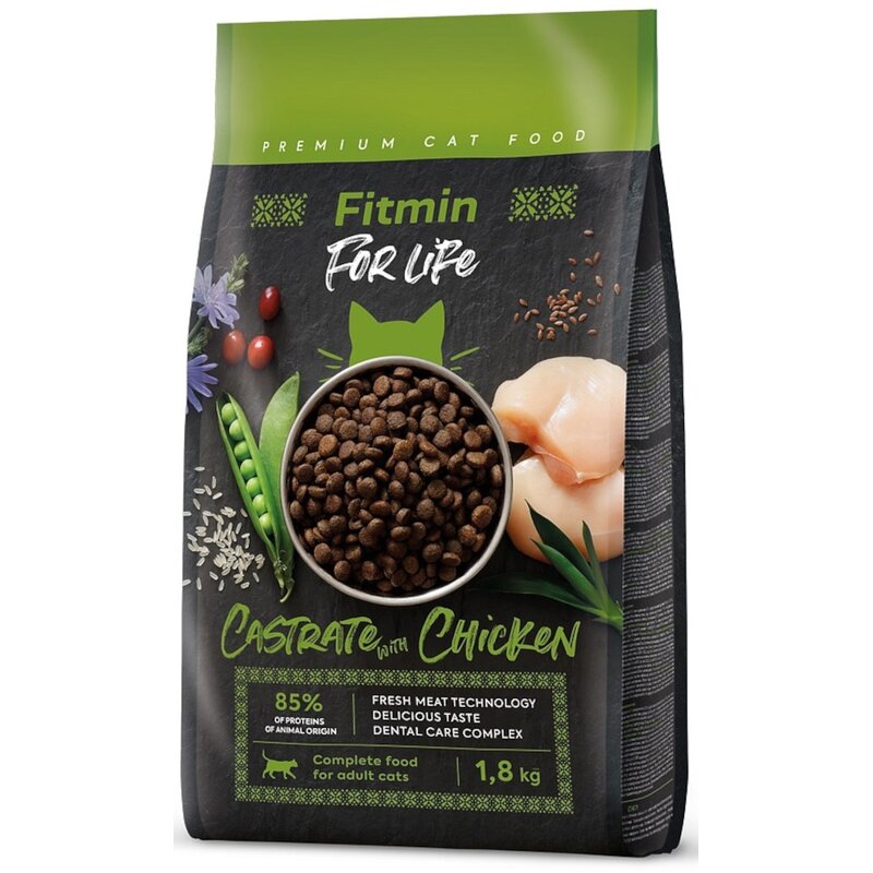 Karma dla kota FITMIN Cat For Life Castrate Kurczak 1.8 kg