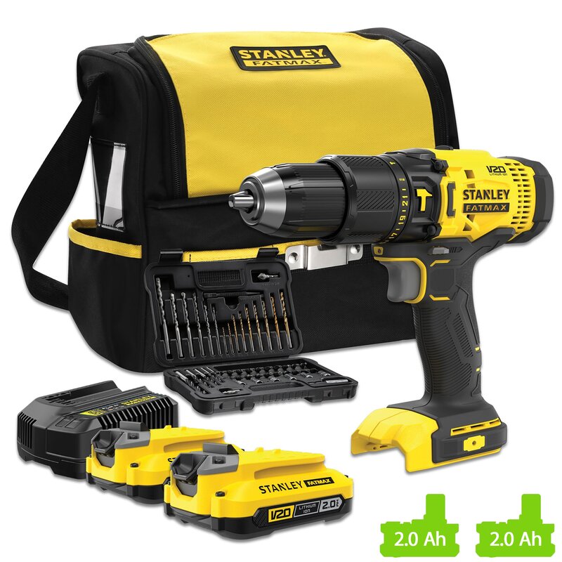 Wiertarko-wkrętarka STANLEY FATMAX SFMCD711DSA-QW zestaw akumulatorów