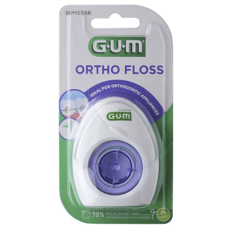 Nić dentystyczna SUNSTAR GUM Ortho Floss (50 sztuk)