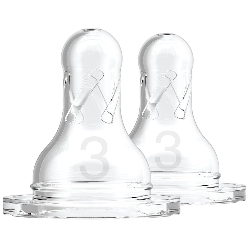 Smoczek DR BROWN'S Standard Poziom 3 Przezroczysty 6 m+ (2 sztuki)