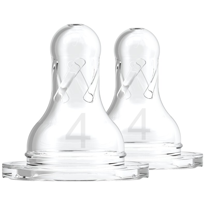 Smoczek DR BROWN'S Standard Poziom 4 Przezroczysty 9 m+ (2 sztuki)