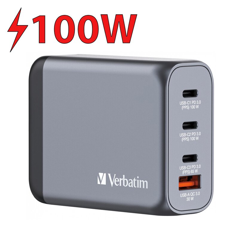 Verbatim GaN 4-w-1 100W