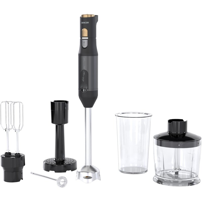 Sencor SHB 6442BK 1200W Rozdrabniacz Końcówka do ubijania Spieniacz do mleka