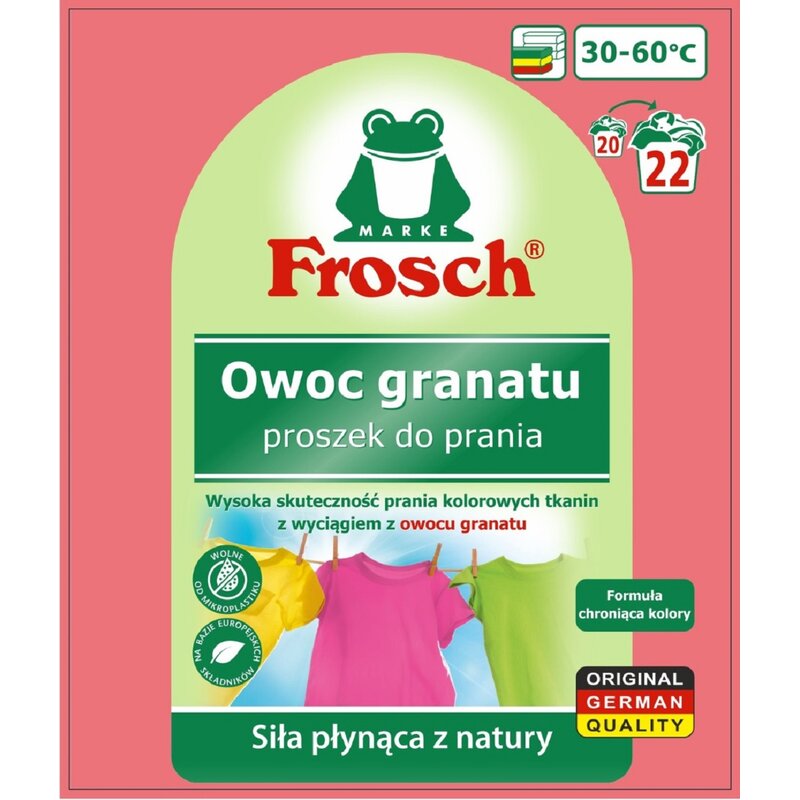 Proszek do prania FROSCH Owoc Granatu 1.45 kg do kolorowych tkanin