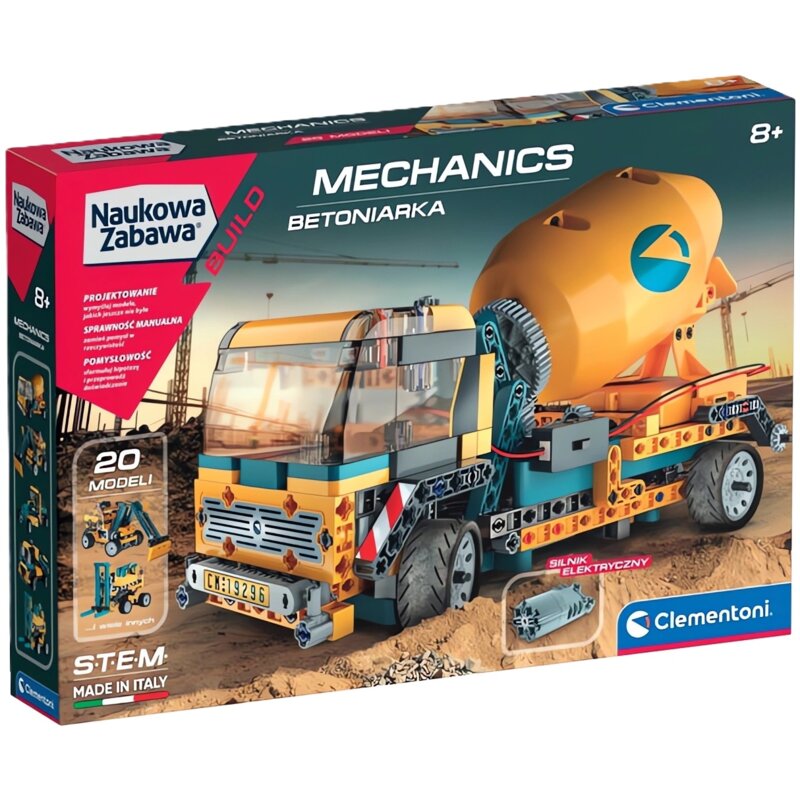 Zestaw konstrukcyjny CLEMENTONI Laboratorium Mechaniki - Betoniarka 50807