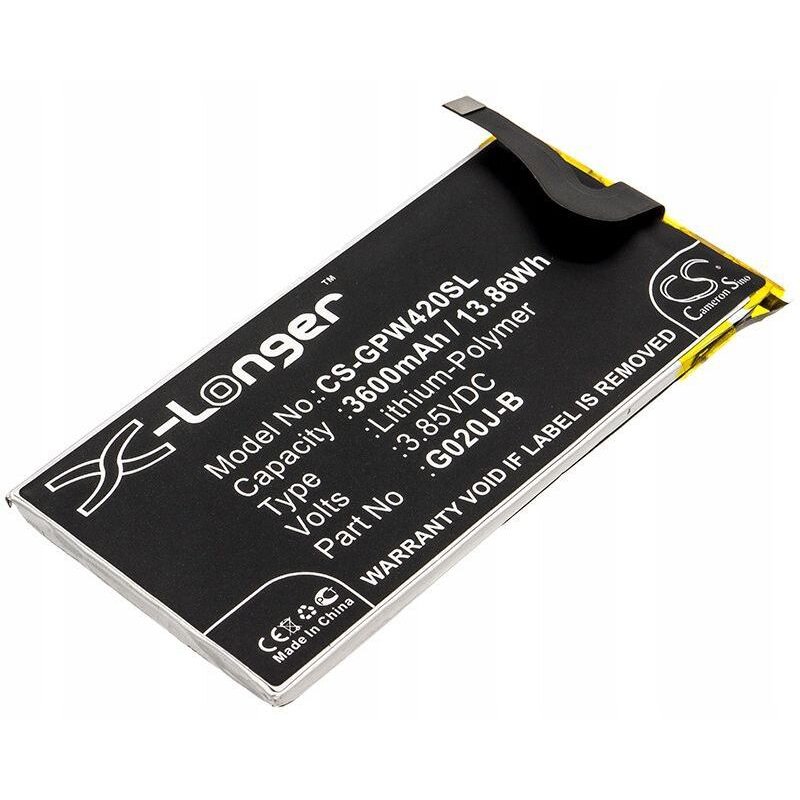 Bateria do telefonu CAMERON SINO CS-GPW420SL 3600 mAh do Google