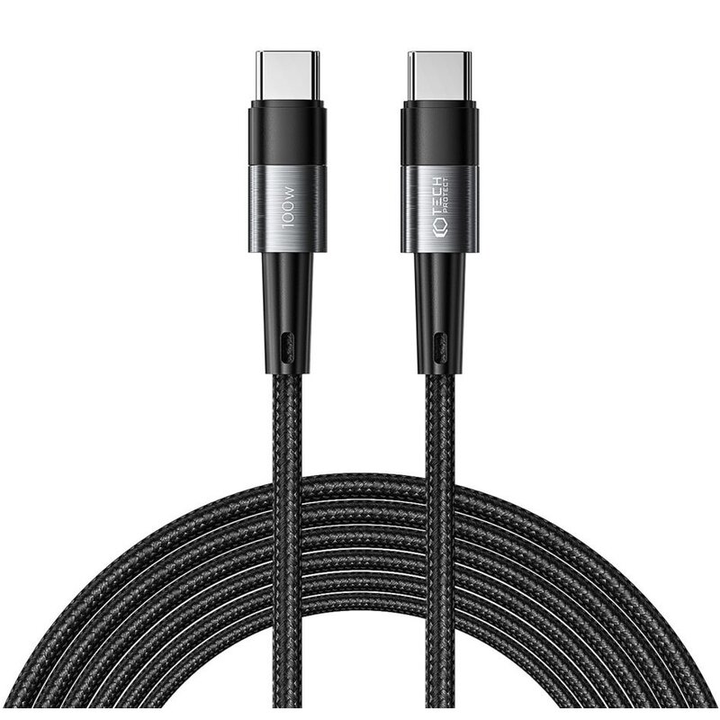 Kabel USB-C - USB-C TECH-PROTECT UltraBoost PD100W/5A 3 m Szary