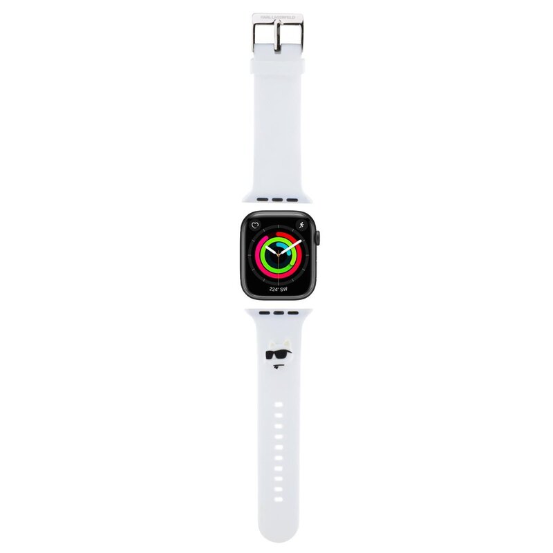 Karl Lagerfeld do Watch 42/44/45/49mm strap 3D Rubber Choupette Head Biały
