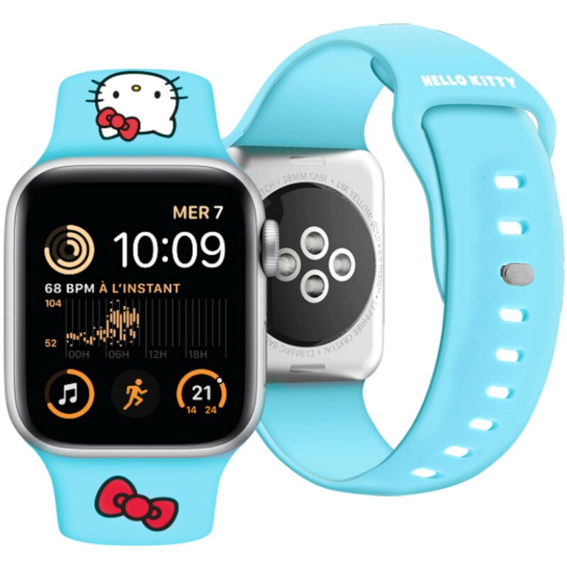 Pasek HELLO KITTY do Apple Watch do koperty 38/40/41mm Niebieski