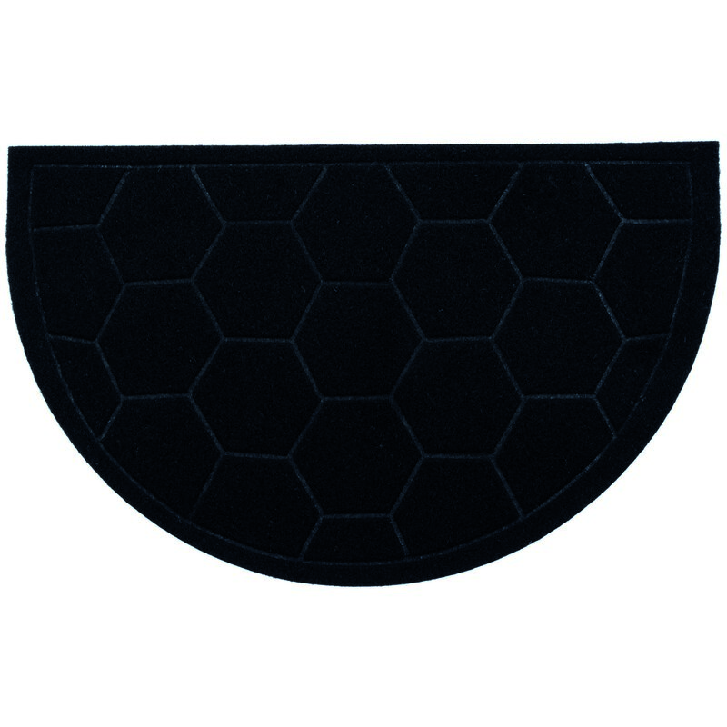 Wycieraczka MULTIDECOR Roxi Heksagon 40 x 65 cm Czarny