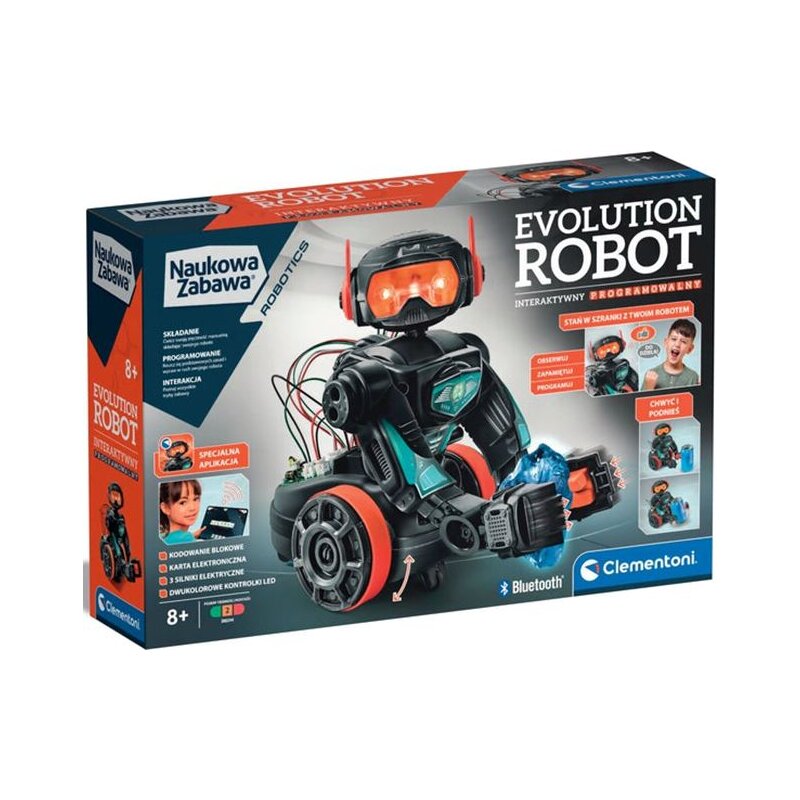 Robot zdalnie sterowany CLEMENTONI Naukowa zabawa Evolution Robot 2.0 50818
