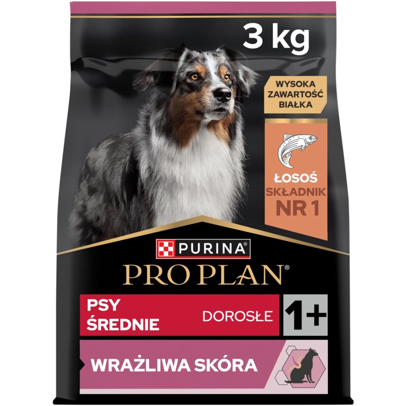 Karma dla psa PURINA Pro Plan Medium Sensitive Skin Łosoś 3 kg