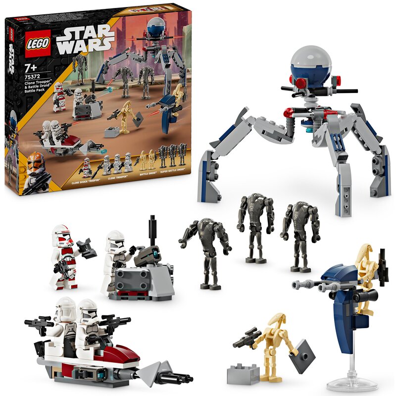 LEGO 75372 Star Wars Zestaw bitewny z Å¼oÅnierzem armii klonÃ³w i droidem bojowym