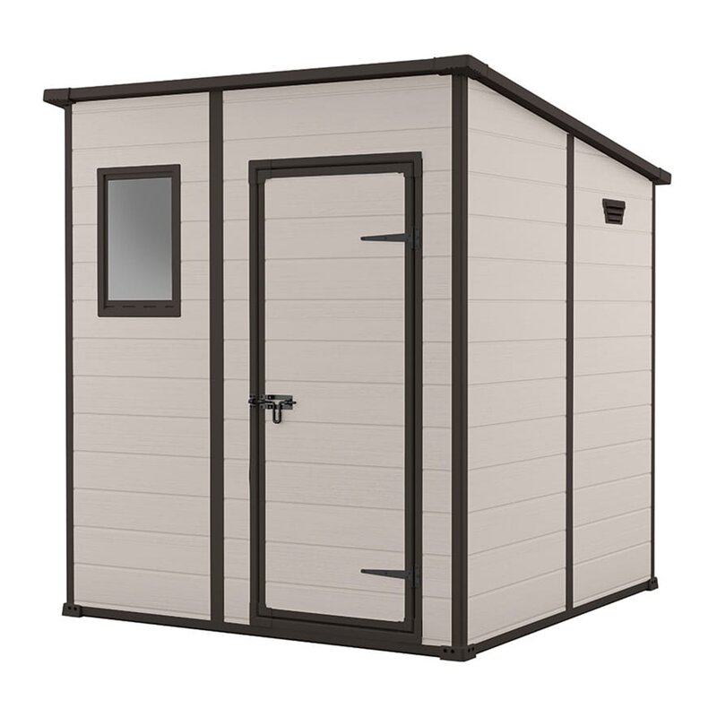 Domek narzędziowy KETER Manor Pent 255142 6X6 Beżowy 183.5 x 185 x 200.5 cm