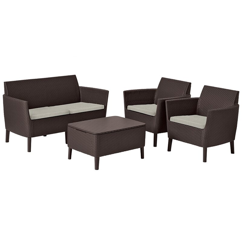 Meble ogrodowe KETER SALEMO SET Brązowy