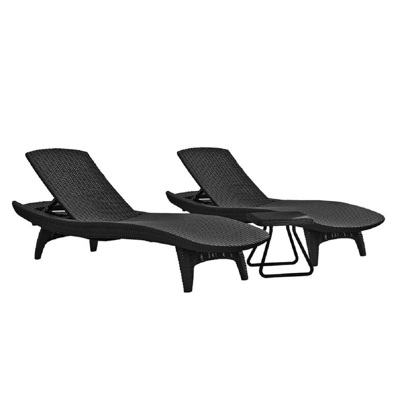 Leżaki KETER Pacific Set 231465 Grafit