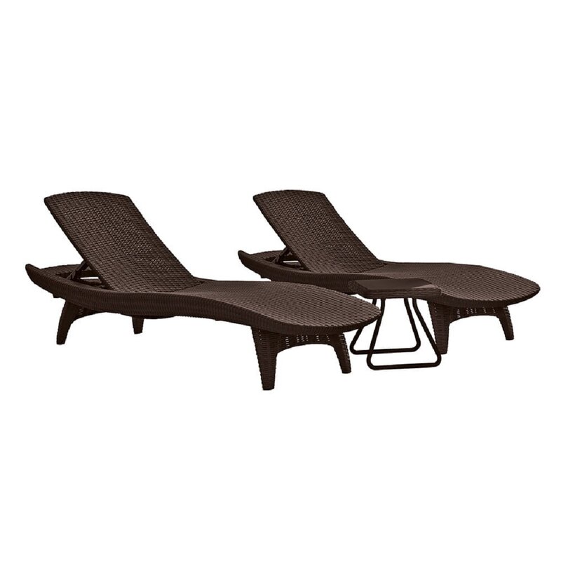 Leżaki KETER Pacyfic Set 231463 Brązowy