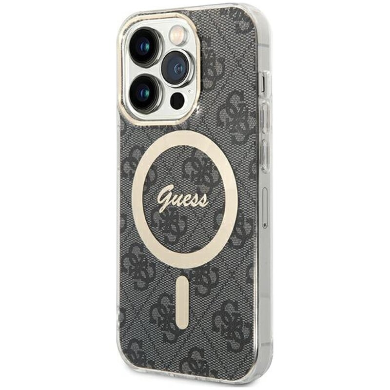 Etui GUESS 4G MagSafe do Apple iPhone 15 Pro Czarny