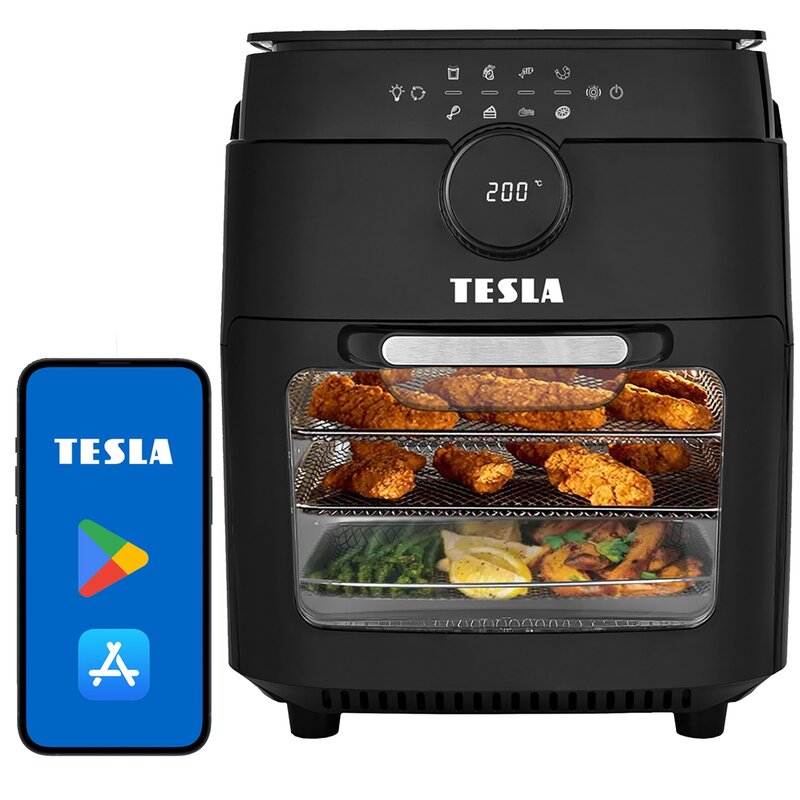 Tesla AirCook & Grill QG800 WiFi  1800W 12l Aplikacja mobilna