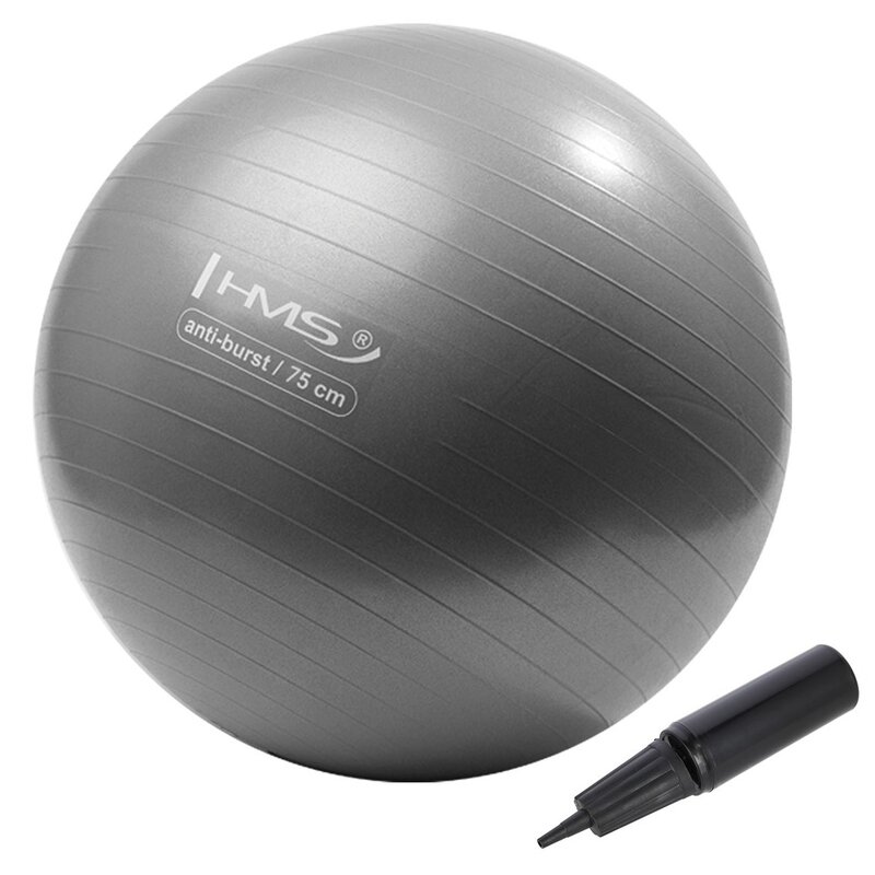 Piłka gimnastyczna HMS YB02N Grafitowy (75 cm)
