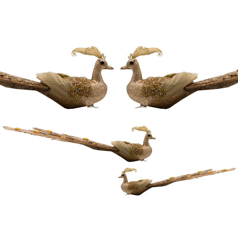 Bombka SASKA CHRISTMAS Paw na klipsie 36 cm Złoty